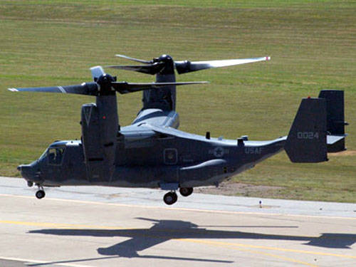 资料图:美空军作战型cv-22"鱼鹰"倾转旋翼机.